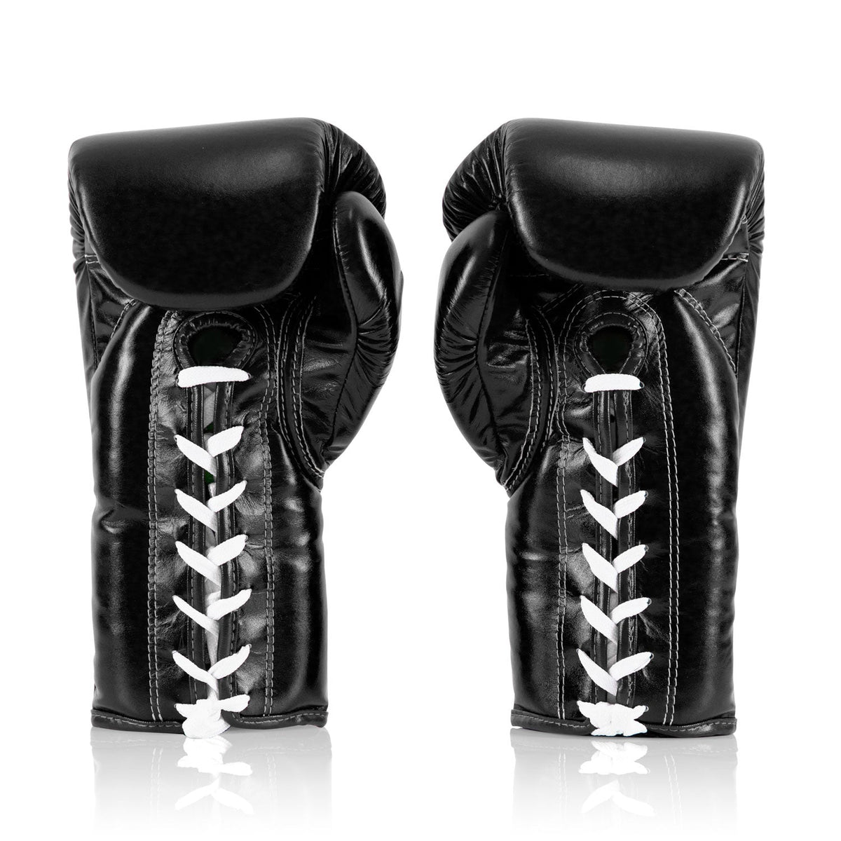Fairtex BGL6 Lace-up Competition Boxing Gloves - Black