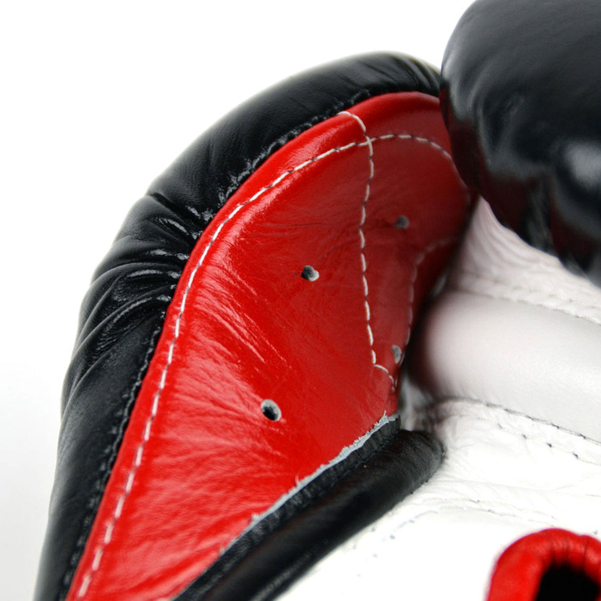 Fairtex BGL7 Mexican-Style Lace-up Training Gloves - Black-White-Red