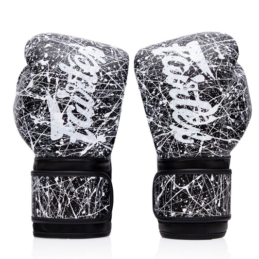Fairtex BGV14PT Painter Microfibre Boxing Gloves - Black-White