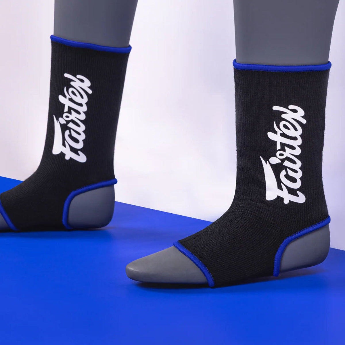 Fairtex AS3 Ankle Supports (Sized) - Black-Blue