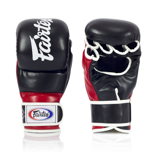 Fairtex FGV18 Super Sparring MMA Gloves - Black-Red