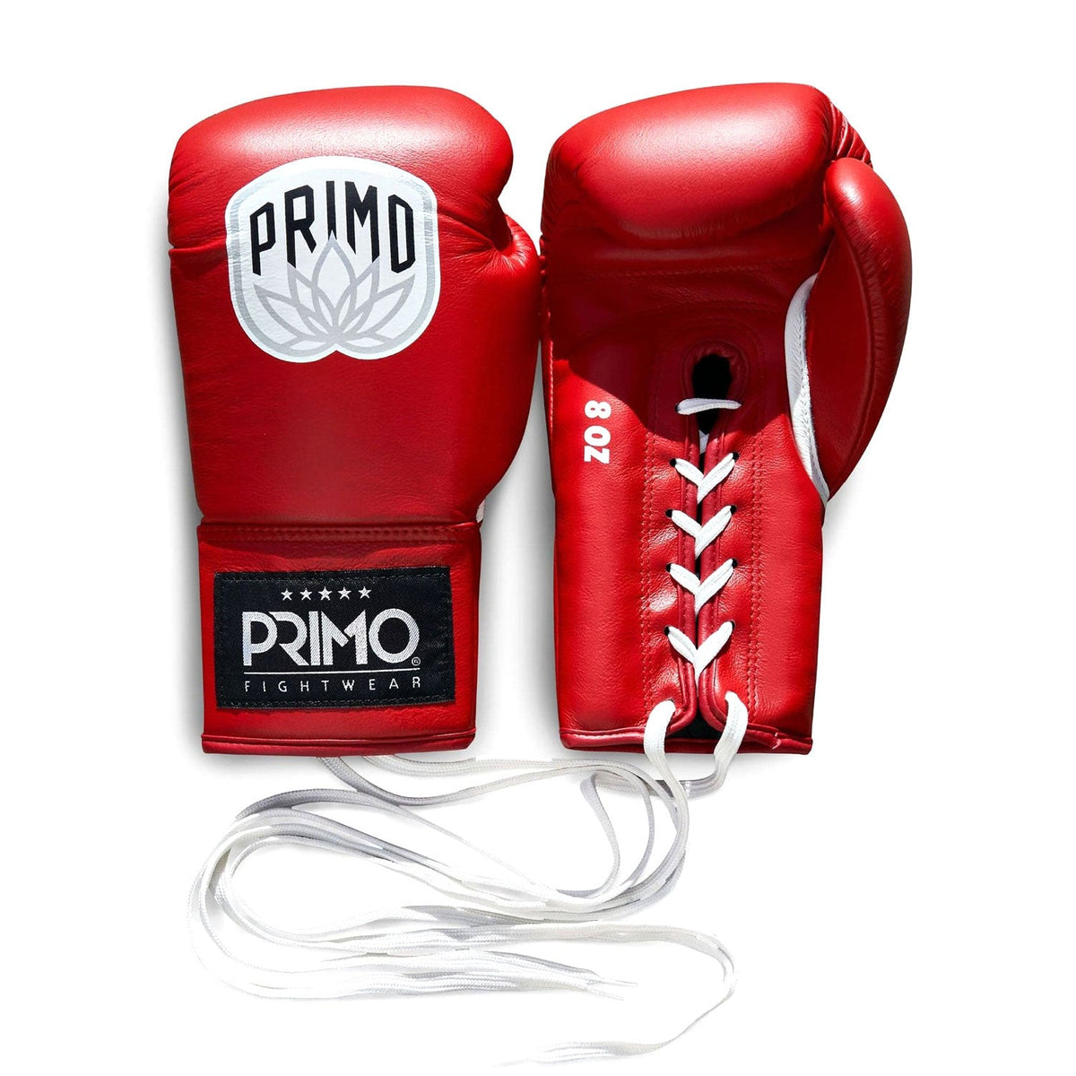 Primo Emblem Pro Lace-Up Boxing Gloves - Red