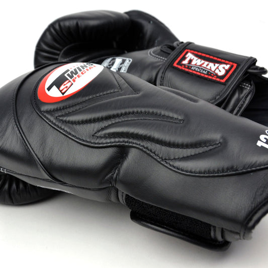 Twins Special BGVL6 Long-Cuff Boxing Gloves Black-Black
