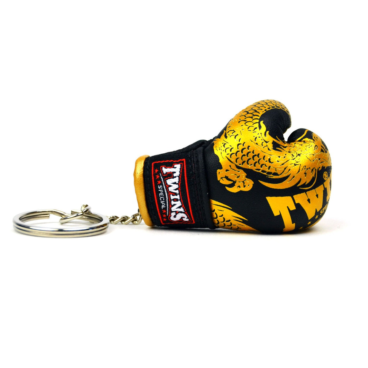Twins Special FMBG3-49 Boxing Glove Keyring - Dragon Black-Gold