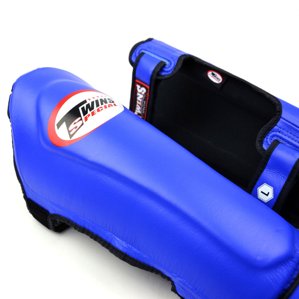 Twins Special SGL10 Leather Shin Pads - Blue
