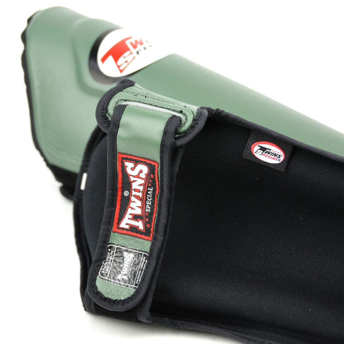 Twins Special SGL10 Leather Shin Pads - Olive