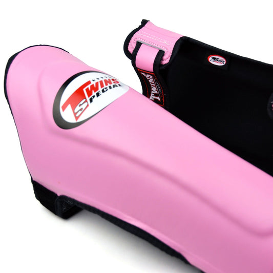 Twins Special SGL10 Leather Shin Pads - Pink