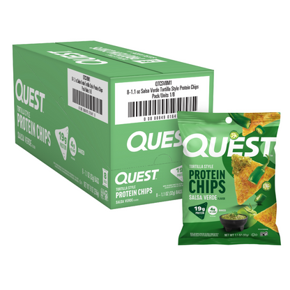 Quest Protein Chips — Case of 8 × 32g – Salsa Verde