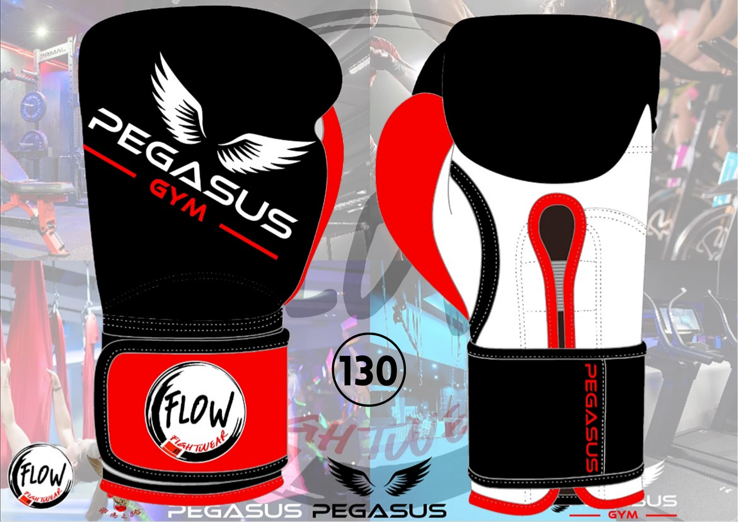 Pegasus Gym - 10oz Boxing Gloves (Gym Logo)