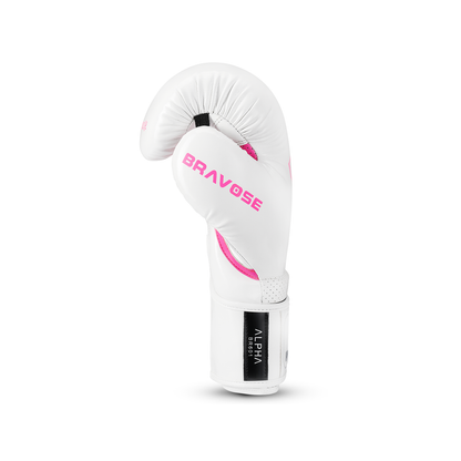 Alpha Boxing Gloves - White Pink