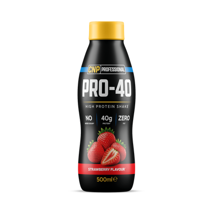 CNP PRO-40 Protein Shake — Case of 8 × 500ml – Strawberry