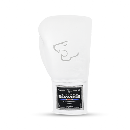 Elite Pro 2.0 Lace Boxing Gloves - White Grey