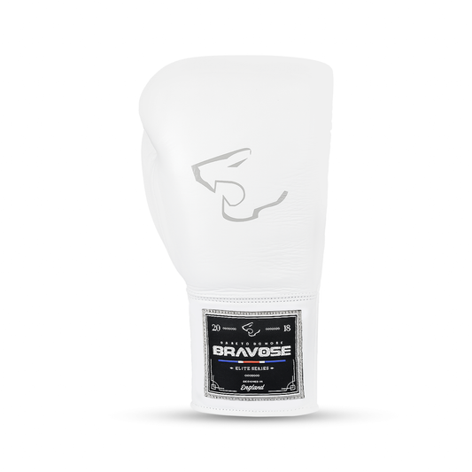 Elite Pro 2.0 Lace Boxing Gloves - White Grey