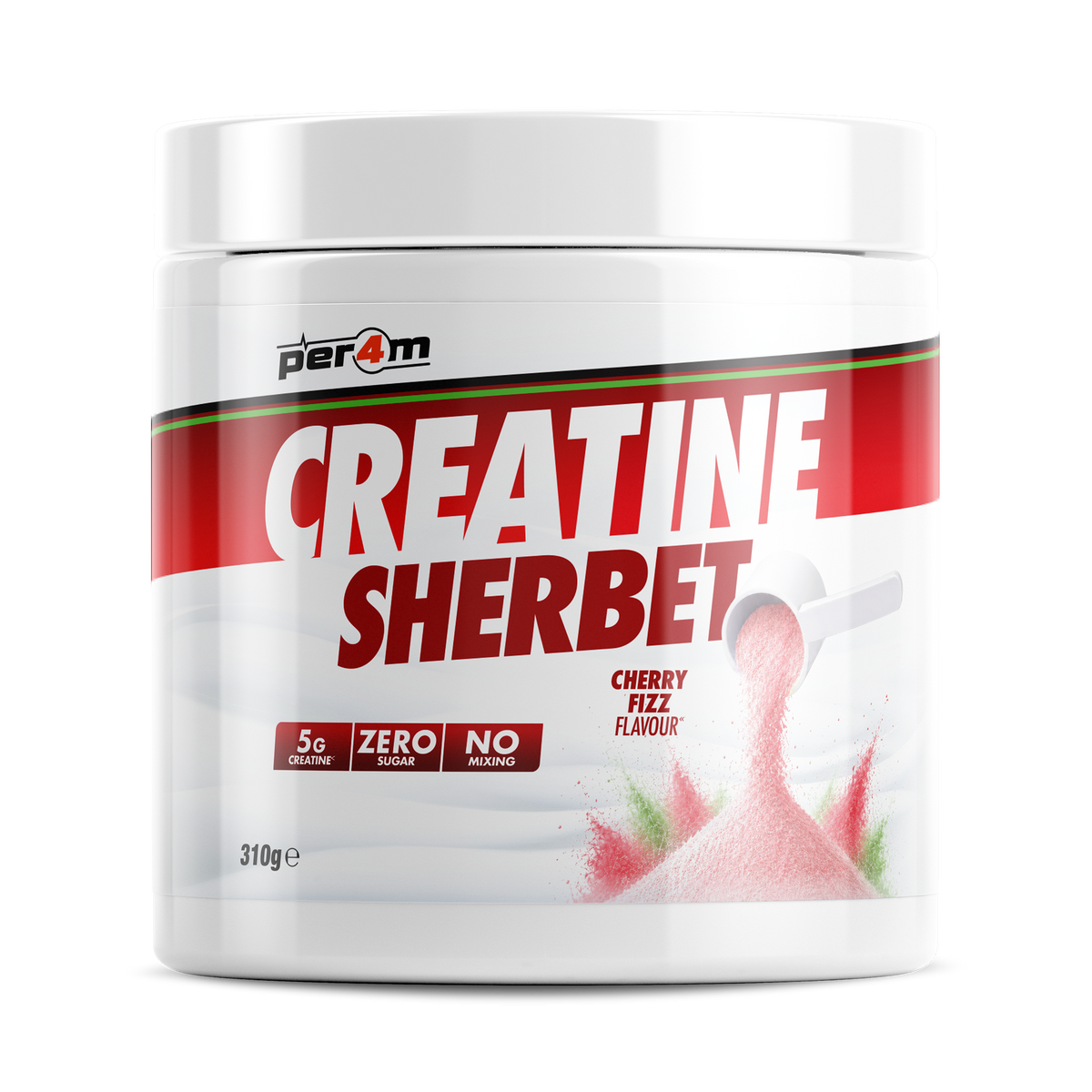 PER4M Creatine Sherbet 310g – Cherry Fizz