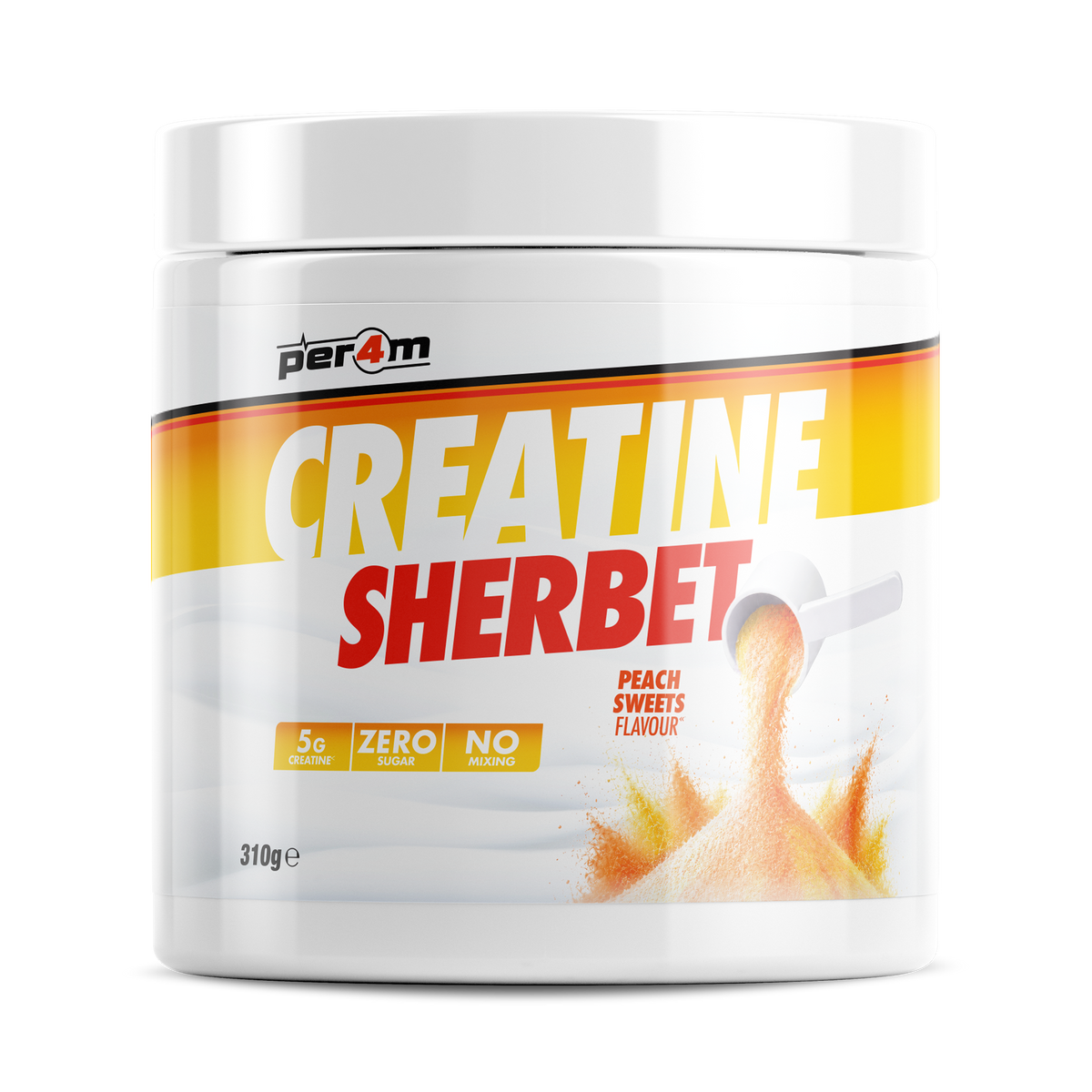 PER4M Creatine Sherbet 310g – Peach Sweets