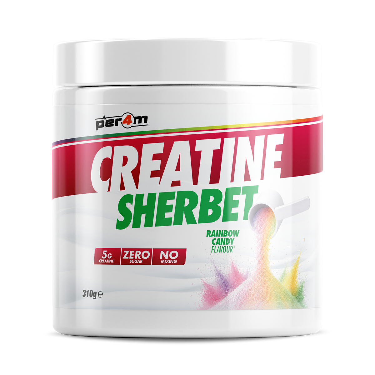 PER4M Creatine Sherbet 310g – Rainbow Candy