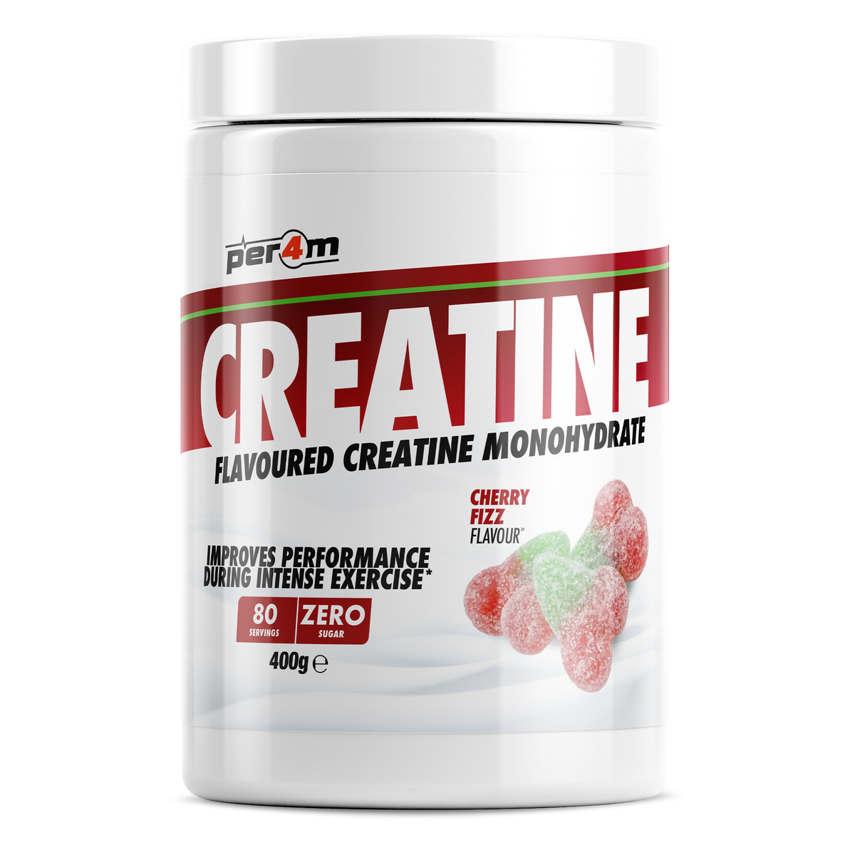 PER4M Flavoured Creatine 400g – Cherry Fizz