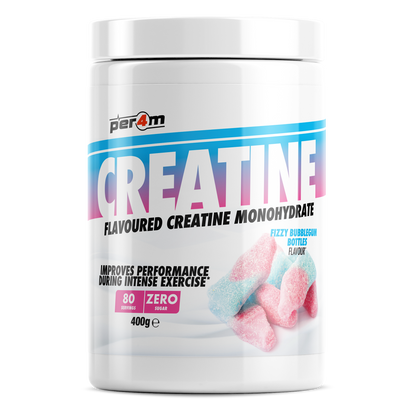 PER4M Flavoured Creatine 400g – Fizzy Bubblegum Bottles