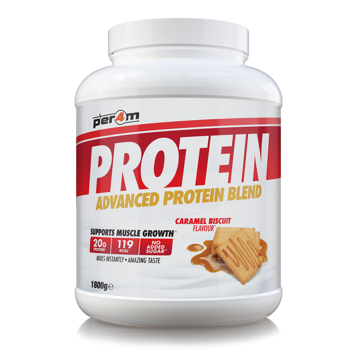 PER4M Advanced Protein Blend 1.8kg – Caramel Biscuit