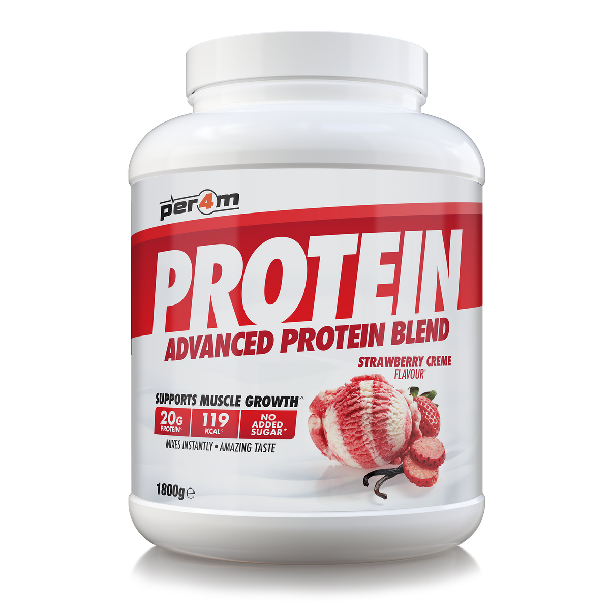 PER4M Advanced Protein Blend 1.8kg – Strawberry Creme
