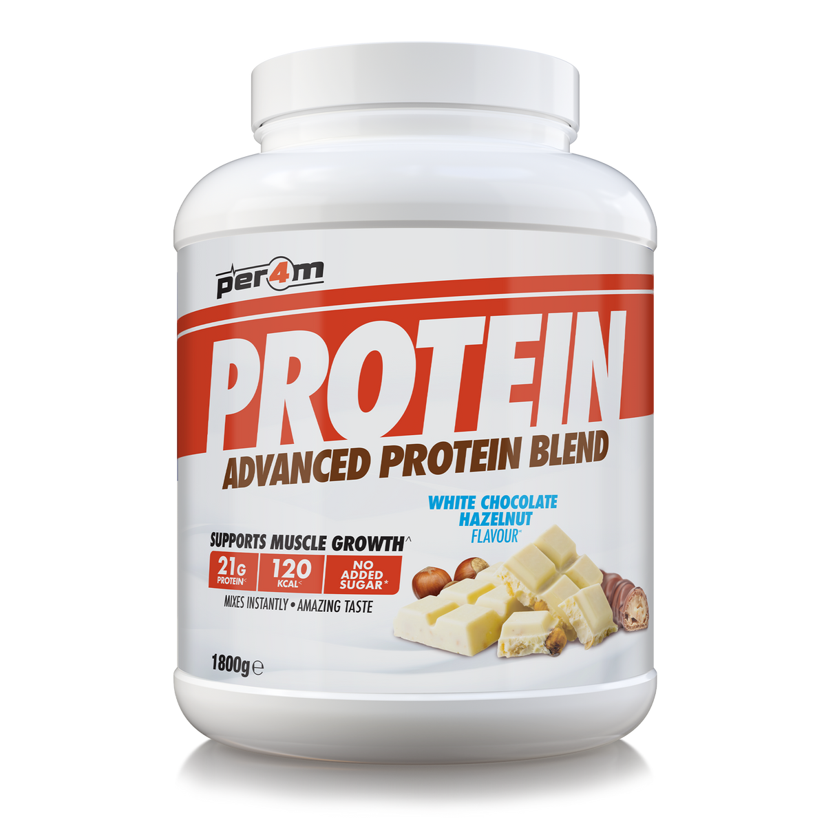 PER4M Advanced Protein Blend 1.8kg – White Chocolate Hazelnut