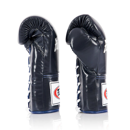 Fairtex BGL6 Lace-up Competition Boxing Gloves - Blue