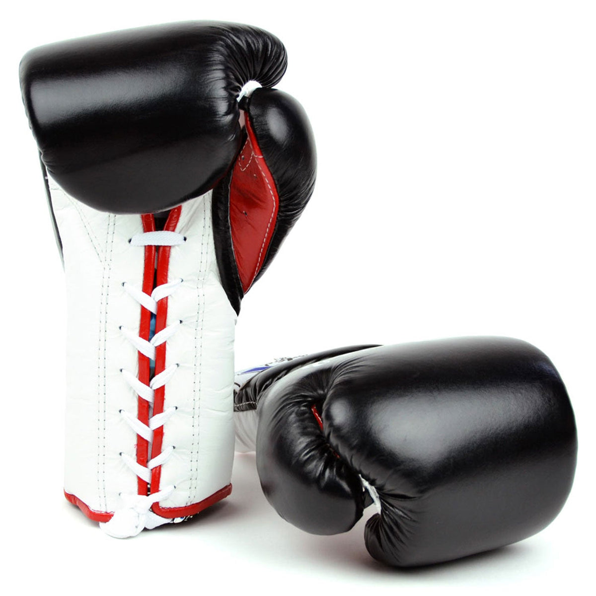 Fairtex BGL7 Mexican-Style Lace-up Training Gloves - Black-White-Red