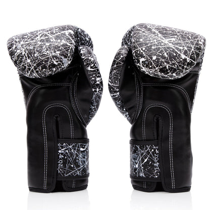 Fairtex BGV14PT Painter Microfibre Boxing Gloves - Black-White