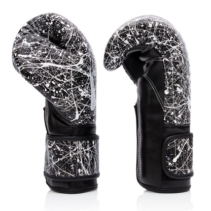 Fairtex BGV14PT Painter Microfibre Boxing Gloves - Black-White
