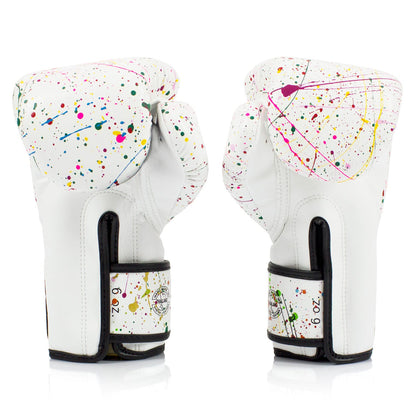 Fairtex BGV14PT Painter Microfibre Boxing Gloves - White
