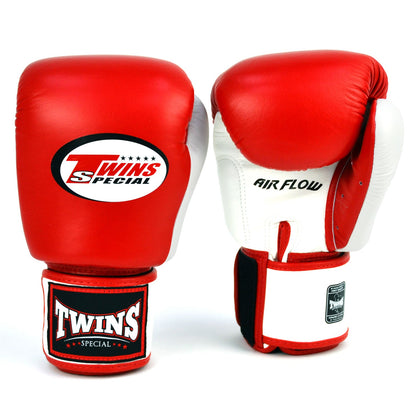 Twins Special BGVLA2-2T Air Flow Boxing Gloves - Red-White-Black