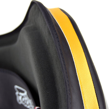 Fairtex BPV3 Microfiber Belly Pad - Black-Black-Gold