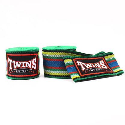 Twins Special CH2 5m Cotton Handwraps - Green Striped