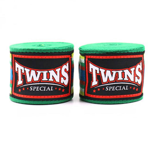Twins Special CH2 5m Cotton Handwraps - Green Striped