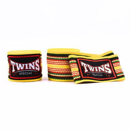 Twins Special CH2 5m Cotton Handwraps - Yellow Striped
