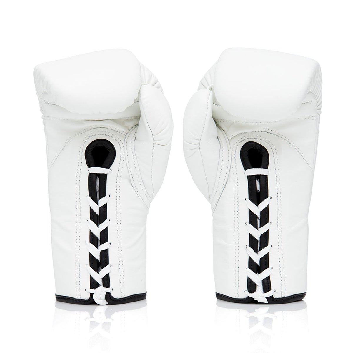 Fairtex BGL6 Lace-up Competition Boxing Gloves - White
