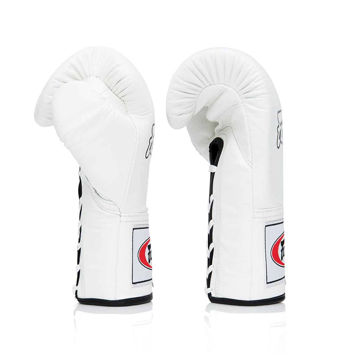Fairtex BGL6 Lace-up Competition Boxing Gloves - White