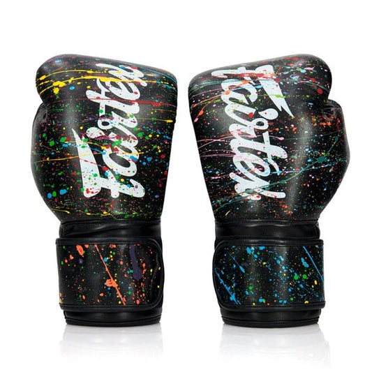 Fairtex BGV14PT Painter Microfibre Boxing Gloves - Black