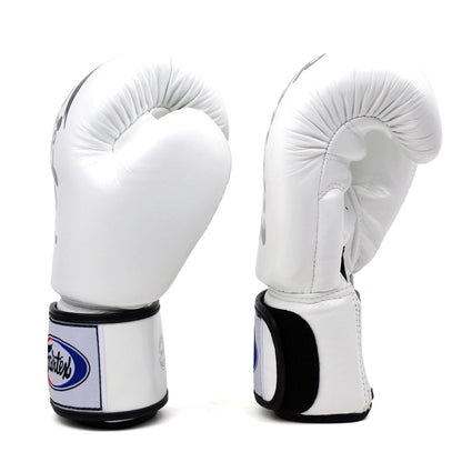 Fairtex BGV19 Deluxe Tight-Fit Boxing Gloves - White