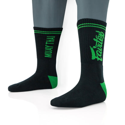 Fairtex Sports Socks Black-Green
