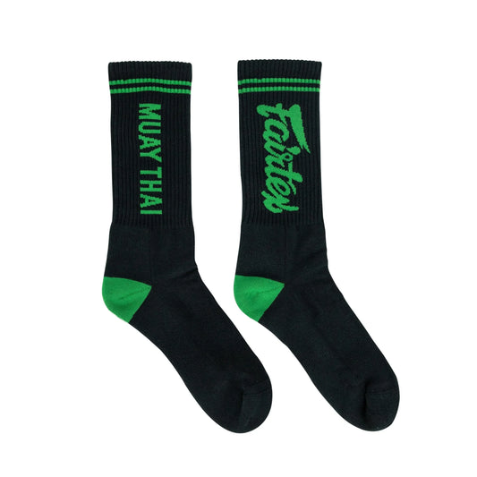 Fairtex Sports Socks Black-Green