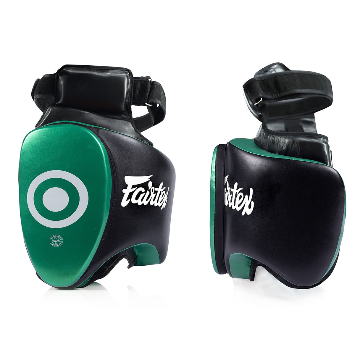 Fairtex TP5 Ultra Lite Thigh Pads - Black-Green