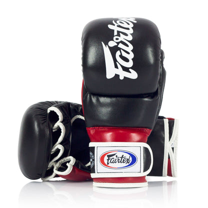Fairtex FGV18 Super Sparring MMA Gloves - Black-Red