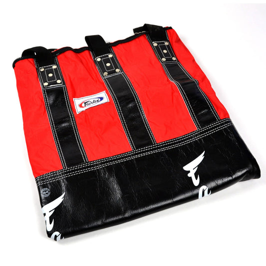 Fairtex HB3 Extra Large Leather Heavy Bag - Black-Red (UN-FILLED)