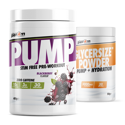 PER4M Pump Stim-Free Pre-Workout 495g with Glycersize – Blackberry