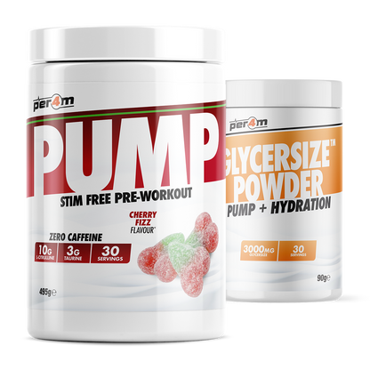 PER4M Pump Stim-Free Pre-Workout 495g with Glycersize – Cherry Fizz