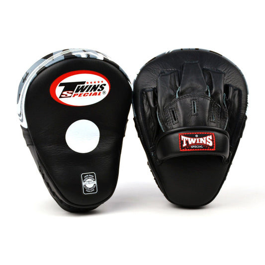 Twins Special PML10 Deluxe Curved Leather Focus Mitts - Black