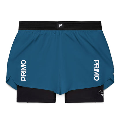 Primo E.S.C. (Elite Strikers Club) Compression Shorts - Aegean Blue