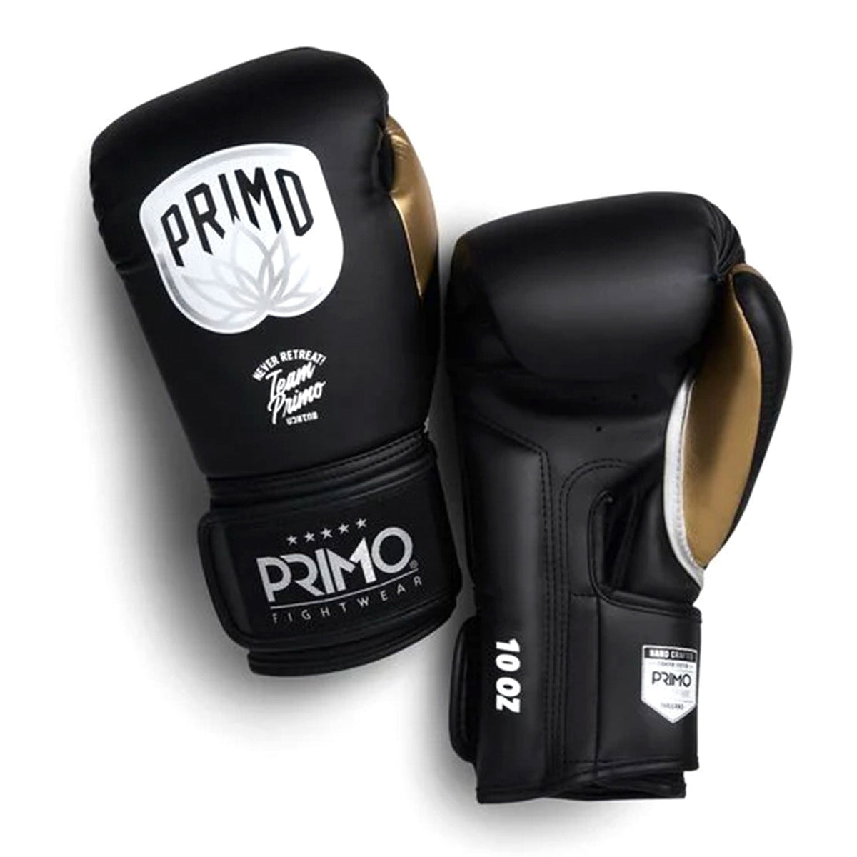 Primo Emblem 2.0 Semi Leather Boxing Gloves - Black-Gold