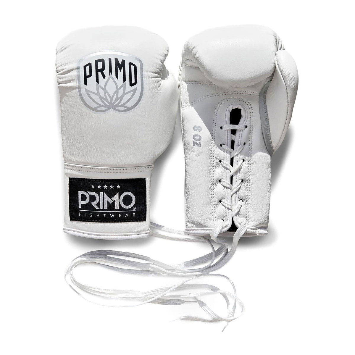 Primo Emblem Pro Lace-Up Boxing Gloves - White